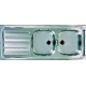 EVIER INOX DOUBLE A POSER REVERS. 120*50