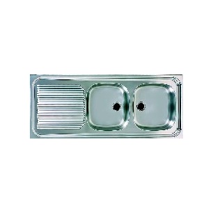 EVIER INOX DOUBLE A POSER REVERS. 120*60 EVIER INOX DOUBLE A POSER REVERS. 120*60