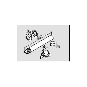 TERMINAL HORIZONTAL BULEX AVEC COUDE PP/ALU 60/100  0010031041 TERMINAL HORIZONTAL BULEX AVEC COUDE PP/ALU 60/100  0010031041
