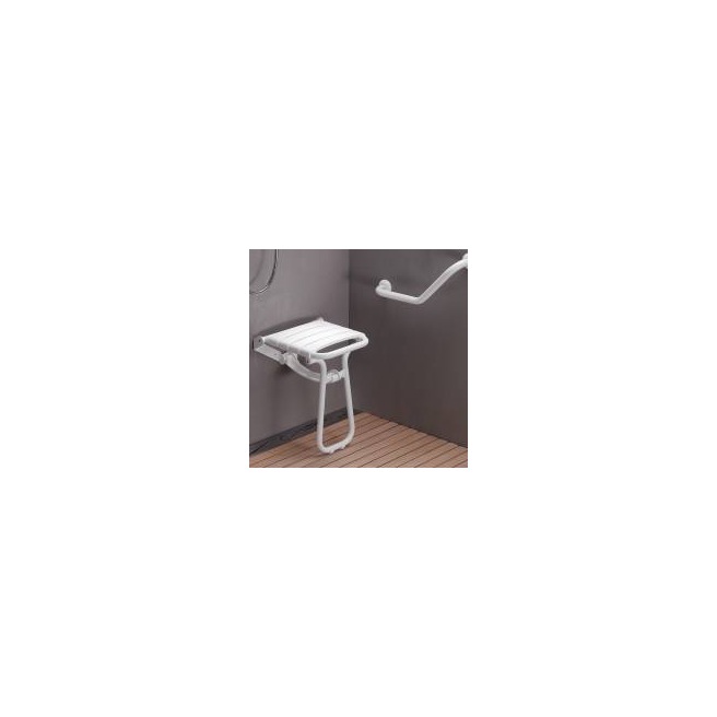 SIEGE DE DOUCHE PELLET BLANC AVEC BEQUILLE AUTO SIEGE DE DOUCHE PELLET BLANC AVEC BEQUILLE AUTO