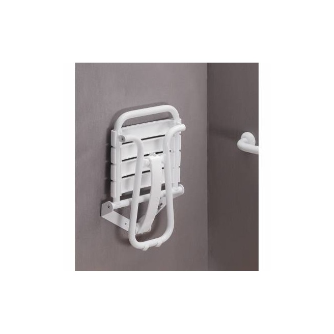 SIEGE DE DOUCHE PELLET BLANC AVEC BEQUILLE AUTO SIEGE DE DOUCHE PELLET BLANC AVEC BEQUILLE AUTO