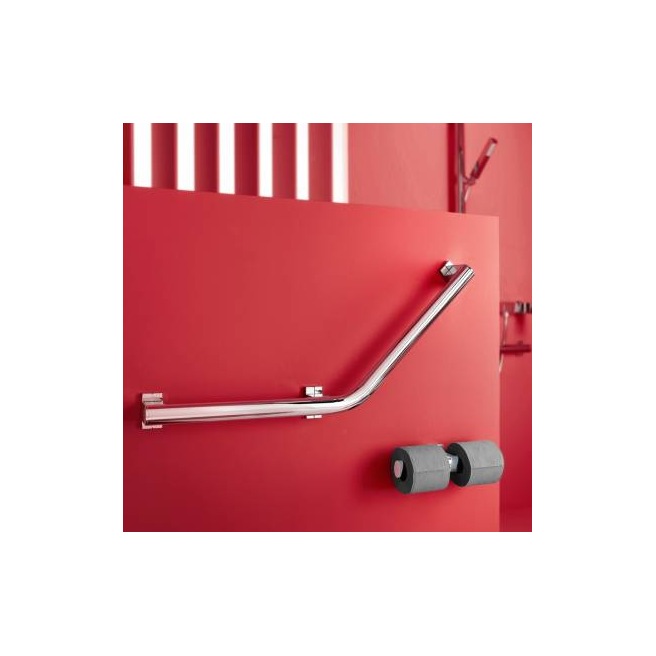 BARRE D'APPUI COUDEE PELLET CROME  400*400