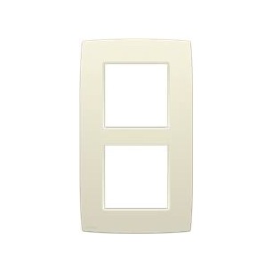 PLAQUE NIKO CREME DOUBLE VERTICALE