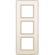 PLAQUE NIKO CREME TRIPLE VERTICALE