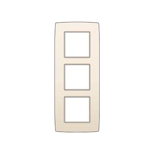 PLAQUE NIKO CREME TRIPLE VERTICALE