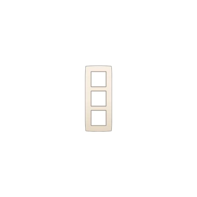 PLAQUE NIKO CREME TRIPLE VERTICALE