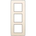 PLAQUE NIKO CREME TRIPLE VERTICALE