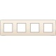 PLAQUE NIKO CREME QUADRUPLE HORIZONTALE