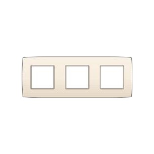PLAQUE NIKO CREME TRIPLE HORIZONTALE