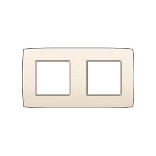 PLAQUE NIKO CREME DOUBLE HORIZONTALE