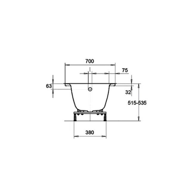 BAIGNOIRE ACIER KALDEWEI 2.3mm 170 X 70 BLC