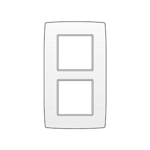 PLAQUE DOUBLE VERTICAL NIKO BLANC 101-762