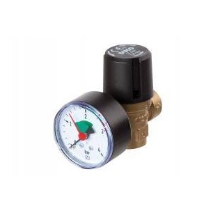 SOUPAPE SECURITE CHAUFFAGE 1/2F 3 BARS + MANOMETRE SOUPAPE SECURITE CHAUFFAGE 1/2F 3 BARS + MANOMETRE