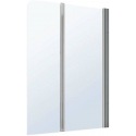 PARE BAIN MISTRAL 2 VOLETS PLIANT VERRE TRANSPARENT PROFILE CHROME 120cm DROIT