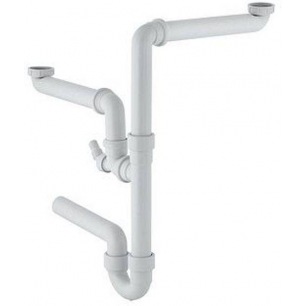 SIPHON EVIER GEBERIT DOUBLE 2 HAUTEURS SIPHON EVIER GEBERIT DOUBLE 2 HAUTEURS