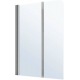 PARE-BAIN ALESSIA 2 ELEMENTS PIVOTANT GAUCHE 120CM PROFILE CHROME VERRE TRANSPARENT