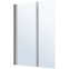 PARE-BAIN ALESSIA 2 ELEMENTS PIVOTANT GAUCHE 120CM PROFILE CHROME VERRE TRANSPARENT