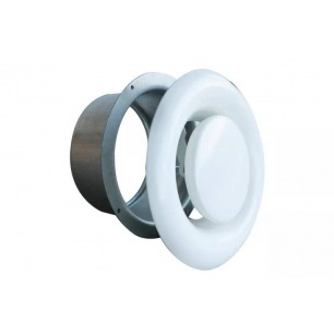 BOUCHE D'EXTRACTION METAL BLANC RAL 9010 125mm BOUCHE D'EXTRACTION METAL BLANC RAL 9010 125mm