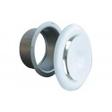 BOUCHE DE PULSION METAL BLANC RAL 9010 125mm