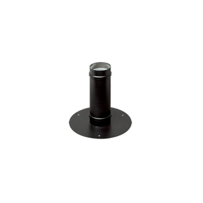 PASSAGE MURALE ROND INOX SIMPLE PAROI NOIR 80