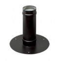 PASSAGE MURALE ROND INOX SIMPLE PAROI NOIR 100