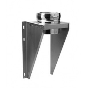 SUPPORT MURAL DE DEPART INOX DOUBLE PAROI 80mm