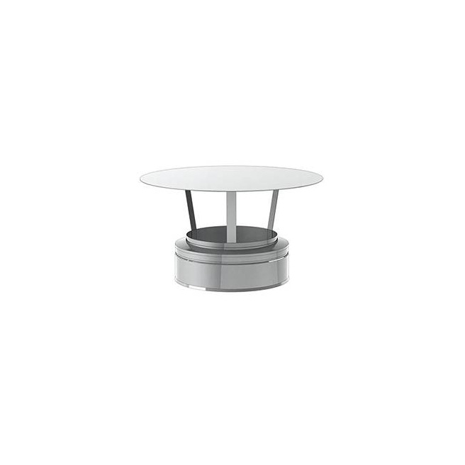 CHAPEAU STANDARD INOX DOUBLE PAROI 150mm