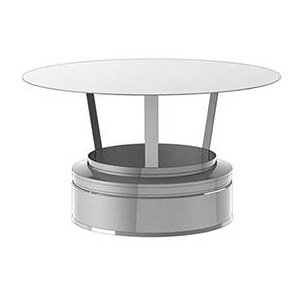 CHAPEAU STANDARD INOX DOUBLE PAROI 100mm