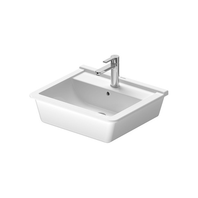 VASQUE ENCASTREE DURAVIT STARCK3 560mm X 465mm AVEC PLAGE DE ROBINETTERIE