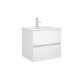 SOUS MEUBLE FUSSION LINE BLANC BRILLANT 2 TIROIRS 60CM