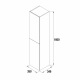 COLONNE ALLIANCE 1600 X 35CM 2 PORTES BLANC BRILLANT