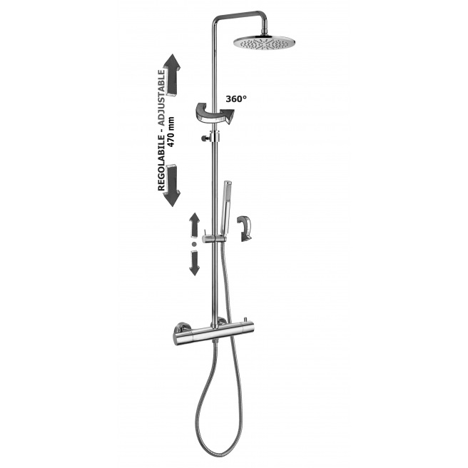 SHOWERPIPE PAFFONI MINI BIRILLO CHROME 225mm