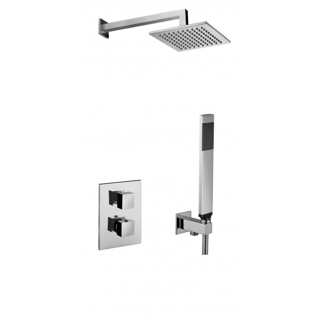 SET DE DOUCHE ENCASTRE PAFFONI LEVEL CARRE CHROME