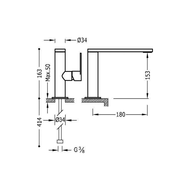 MITIGEUR LAVABO CLASSTRES 20520501