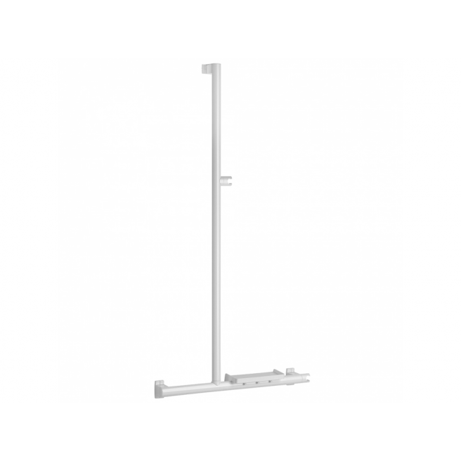 BARRE D'APPUI PELLET EN T OU EN L1296mm X 600mm AVEC SUPPORT DOUCHETTE BLANC