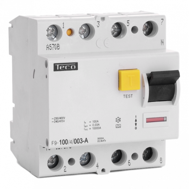 INTERRUPTEUR DIFFERENTIEL TECO 4P 40A 300mA