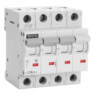 DISJONCTEUR TECO TETRA 3 POLES+N 16A COURBE C 4.5KA DISJONCTEUR TECO TETRA 3 POLES+N 16A COURBE C 4.5KA