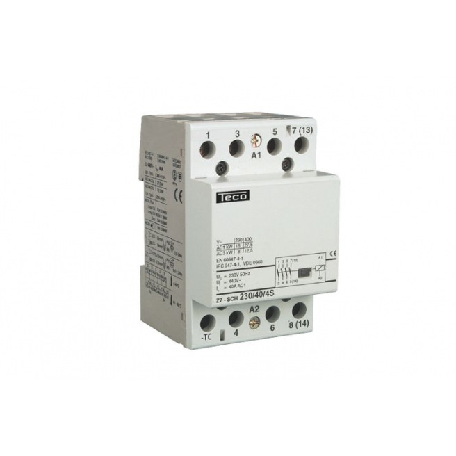 CONTACTEUR TECO 230V 40A 4NO