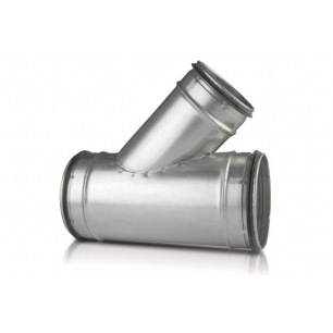 TE GALVA AVEC JOINT 45° 160mm TE GALVA AVEC JOINT 45° 160mm