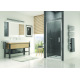 PORTE DE DOUCHE PIVOTANTE OCELIA 80 X 190cm PROFILE CHROME VERRE TRANSPARENT