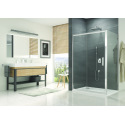 PORTE COULISSANTE 2 VOLETS SANSWISS OCELIA 160 X 190cm PROFILE CHROME VERRE TRANSPARENT