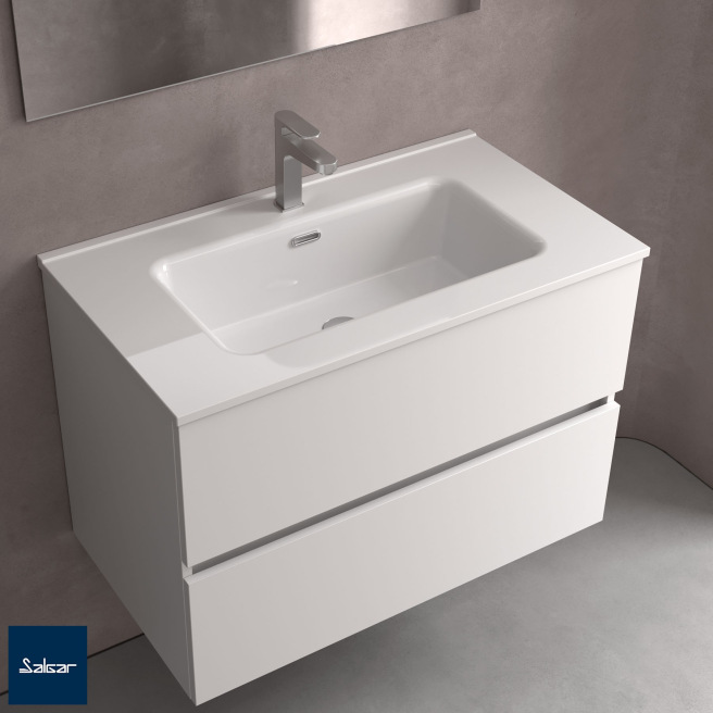 PLAN VASQUE PORCELAINE CONSTENZA 60CM BLANC