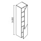 COLONNE SQUARE DROITE 2 PORTES HAUTEUR 168cm X 35cm BLANC K20