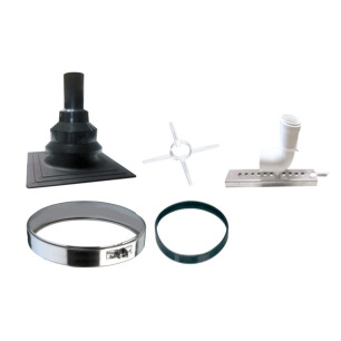 KIT DE RACCORDEMENT POUR FLEXIBLE PP EXPO INOX 100mm