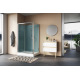 CABINE DE DOUCHE SANSWISS MODULR 120 X 90 PORTE COULISSANTE AVEC SHOWERPIPE MONTAGE EN ANGLE