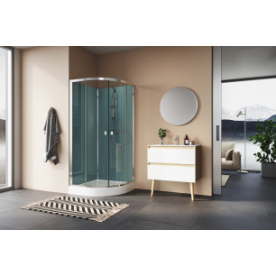 CABINE DE DOUCHE SANSWISS MODULR 1/4 DE ROND COULISSANT 90 X 90 AVEC MITIGEUR ET RAMPE DE DOUCHE MONTAGE EN ANGLE CABINE DE DOUCHE SANSWISS MODULR 1/4 DE ROND COULISSANT 90 X 90 AVEC MITIGEUR ET RAMPE DE DOUCHE MONTAGE EN ANGLE