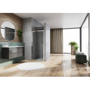 PORTE PIVOTANTE SANSWISS ARELIA 90CM PROFILE CHROME VERRE TRANSPARENT PORTE PIVOTANTE SANSWISS ARELIA 90CM PROFILE CHROME VERRE TRANSPARENT