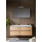 ENSEMBLE NEW ICE CHENE 120CM MIROIR AVEC ECLAIRAGE