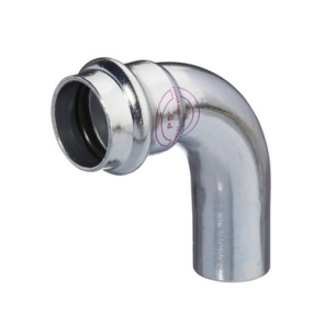 COUDE A SERTIR V-PRESS ELECTROZINGUE MF 90° 35mm