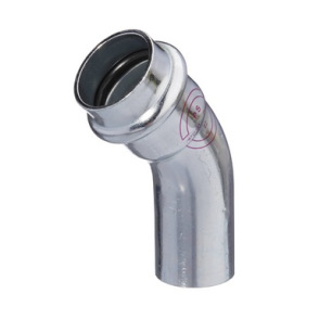 COUDE A SERTIR V-PRESS ELECTROZINGUE MF 45° 22mm